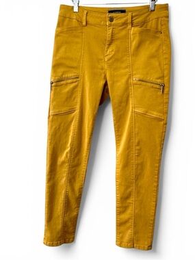 Le Château Mustard Yellow Utility Skinny Jeans - Size 8